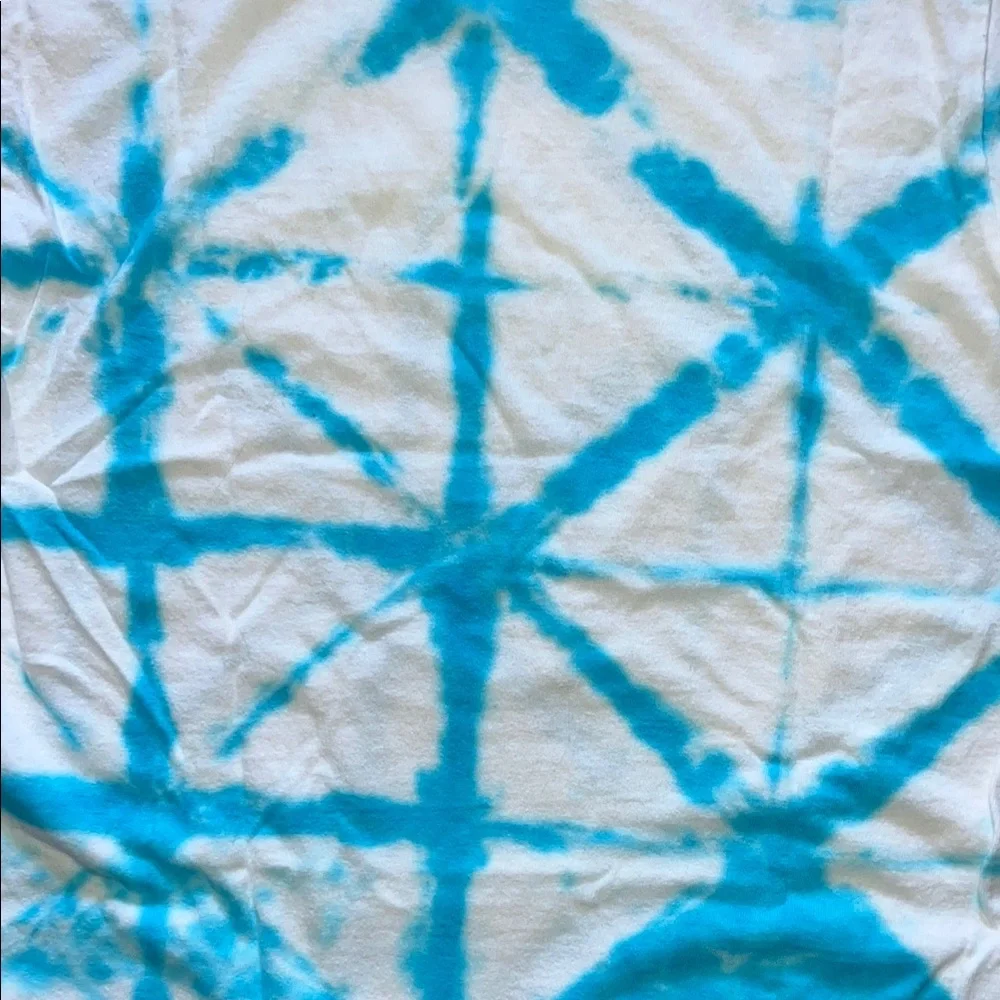 Blue & White Handmade Tie-Dye Gildan Kids T-Shirt Size: Youth Small (S)